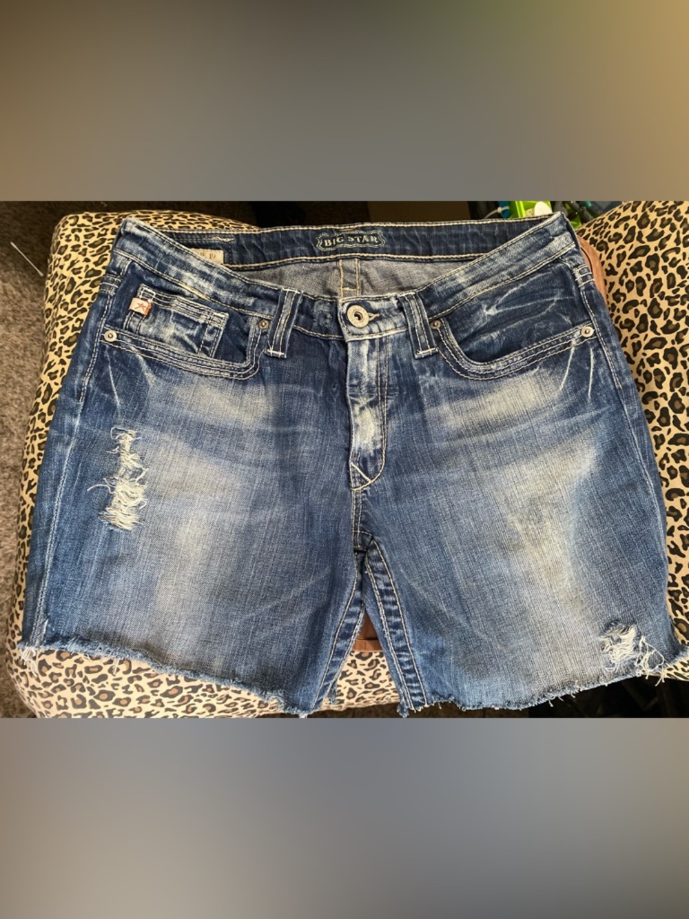 Big Star Women's Distressed Blue Denim Jean Shorts